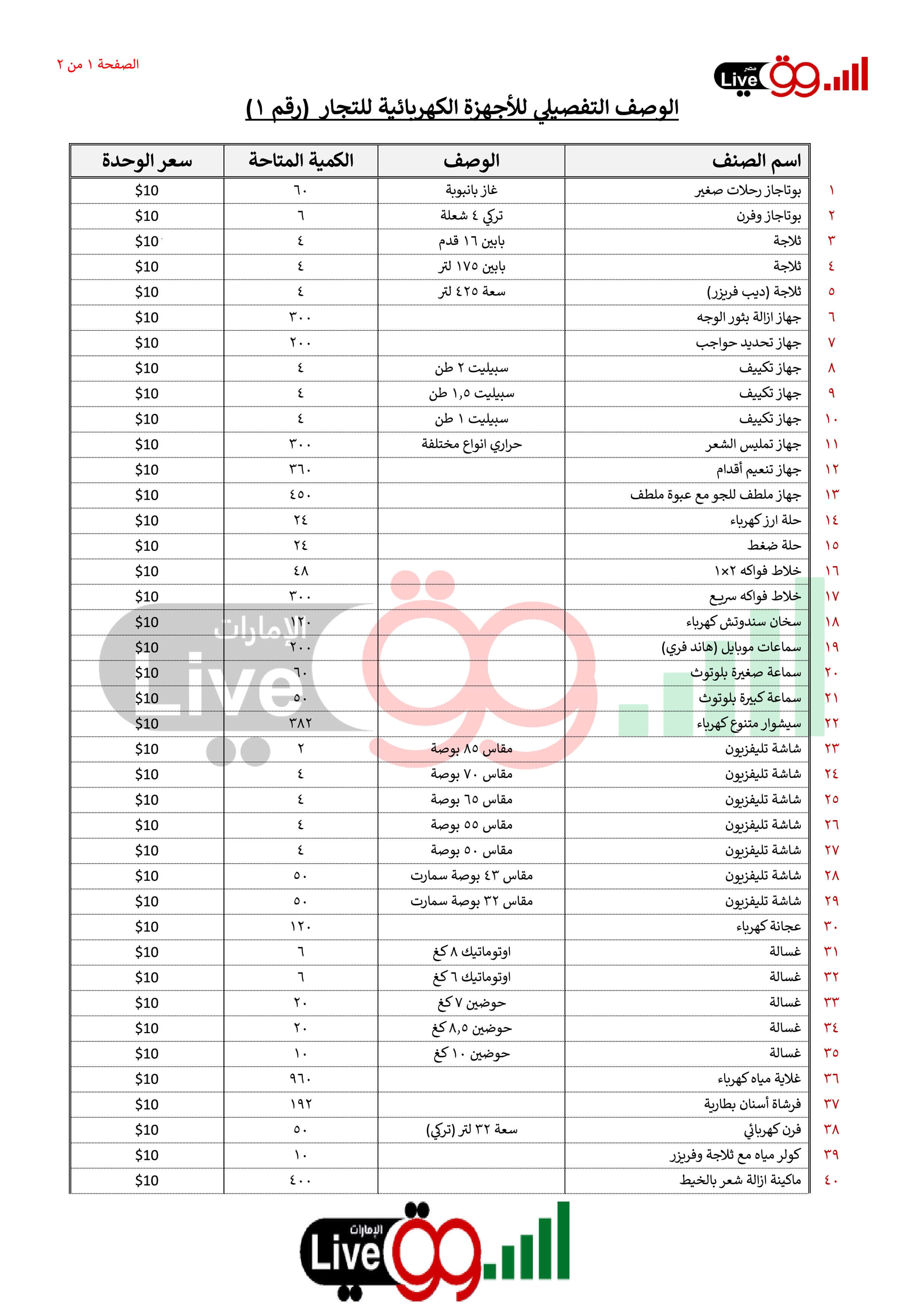 عروض التجار 8500 جهاز متنوع للتجار من السوق لايف